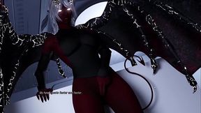 Projekt Passion | Hot Blonde Demon with Big Tits Fingers Tight Pussy for Orgasm [Gaming]