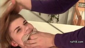 Young amateur slave gets dominated in hot BDSM scene