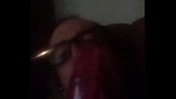 Wetting my pink dildo