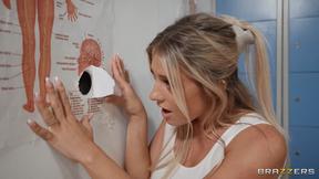 ”BRAZZERS Miss Alice Wild sucking a BBC through a gloryhole at dorm campus”
