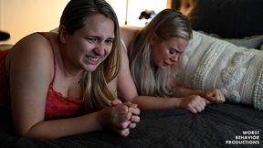 Sneaking out - Spanked Together Stevie Rose and Reyna St Claire - Face - 1080p MP4