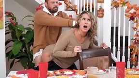 Thanksgiving Orgy - Stepsisters Fuck Stepbro, Stepdad Fucks Stepmom