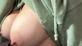 Italian Big Juicy Tits Artemisia Love Flashing and Making Her Boobs Bounce Close up for the Camera Big Horny Nipples