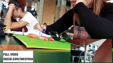 She tests her Bluetooth vibrator in a public space while monitored on screen