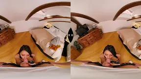 Colombian beauty sucks and rides cock in VR