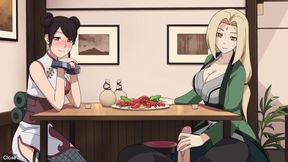 Naruto - Kunoichi Trainer - Part 19 - Tsunade Handjob Under Table by Loveskysanx