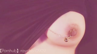 Nipple orgasm masturbation with nipple ring