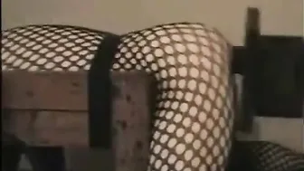 Kinky Twink Strapped Down for Big Black Dildo Machine