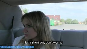 Czech blonde gives POV outdoor head and gets her tight pink pussy fucked