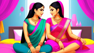 Lovely Indian Gal Ejaculation Indian Duo Toon Romp