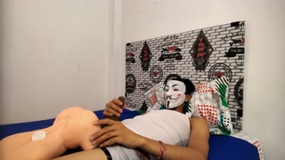 My big cock orgasms with a sex doll