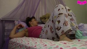ageplay ddlg lazy morning orgasm masturbation sleepy dakota marr fing fuck pierced pussy spread manual masturbation