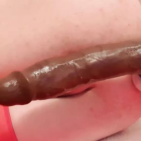 deep anal fisting and realistic silver rain dildo