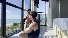 Foot Worship on Luxury Beach Hotel