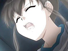 One hentai girl worked up by hot couple