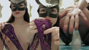 русская госпожа заставляет вылизывать свои грязные трусы, писает тебе в рот, а затем просит вылизать свой анус дочиста. девушка нюхает трусики и вылизывает их