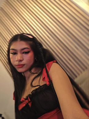 This little hood is lost in the forest I hope no wolf comes out to eat her