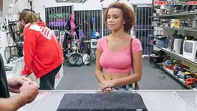 Curvy Black Pawnshop Beauty Fucked In Shop After Clitru