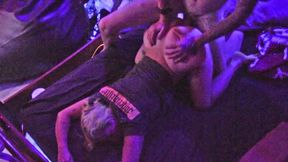 Stoner GF gives sloppy blowjob before rough doggystyle fuck session