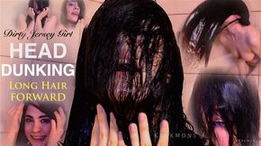 HEAD DUNKING LONG WET HAIR OVER FACE + hairy arms & hands , sticking tongue through hair: Dirty Jersey Girl