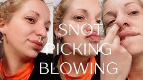 Abundant snot, Nose picking nose blowing fetish