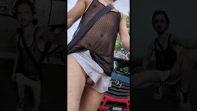 See-through underwear in public