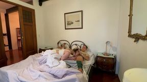 shared wife after the party: cuckold husband watches as she gets fucked