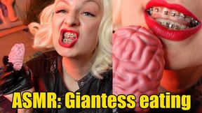 ASMR: Giantess eating brain (4K)