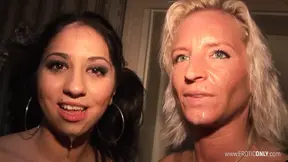 Mom and stepdaughter share a naughty&#x1F608; night at the swinging club, getting off dirty together.