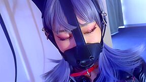 Yuca ヒトイヌ ヘットトレーニンクを受ける日本の女の子