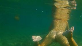 Naked Underwater Adventure with Friends