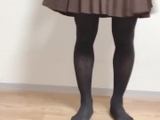 【無修正版】女装子の制服マスターベーション