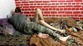 Redhead skinny licking and fucking