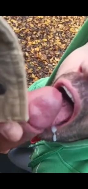 Direct shot in The forest between 2 straight friends who have the dick burning
