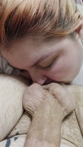 Juggalette Sucking his balls and licking his taint and ass. Best blowjob SO FAR