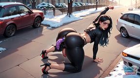 Transvestite Thrills on City Street's Anal Bliss XXX!