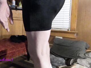 Daphne dressing room panty tease ebony minidress