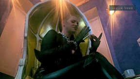 Stina Stone Femdom Spitting Food Crushing Feeding by German Mistress in Leather Gloves Part 1