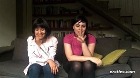 Ersties Lesbian sex with strap on fans Wara & Maria