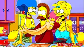 Flanidis Seduces Simptoon Beauties in Wild Pizza-Fueled Encounter