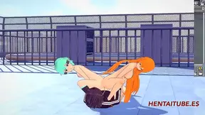 Kirito Dominates Asuna Leafa in Steaming SAO Fantasyscape Threesome