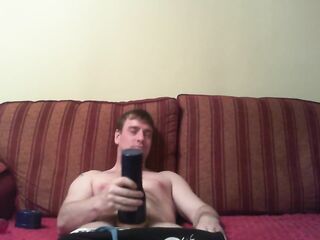 Playing with my blue fleshlight whilst watching pron