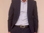 サンプル 爽やかスーツリーマン君によるオナニー