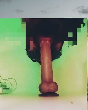 Maulfick training for faggot with dildo
