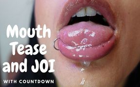 Mouth drool and countdown JOI