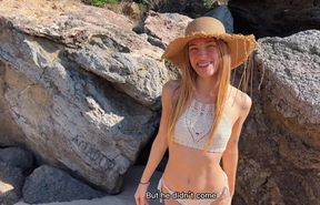 Slim Ukrainian model offers her subscriber to fuck her on the beach