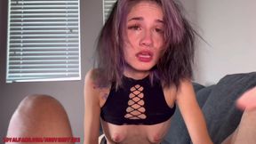 95 Pound First Time Amateur Ally Rough Face Fucking &amp; Pussy Pounded