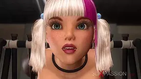 Sexy cuffed blonde with big tits gets fucked by a black big cock