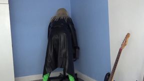 Green and Black Leather