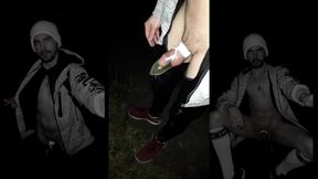 Winter Hike with a Piss-soaked Rubber on My Dick